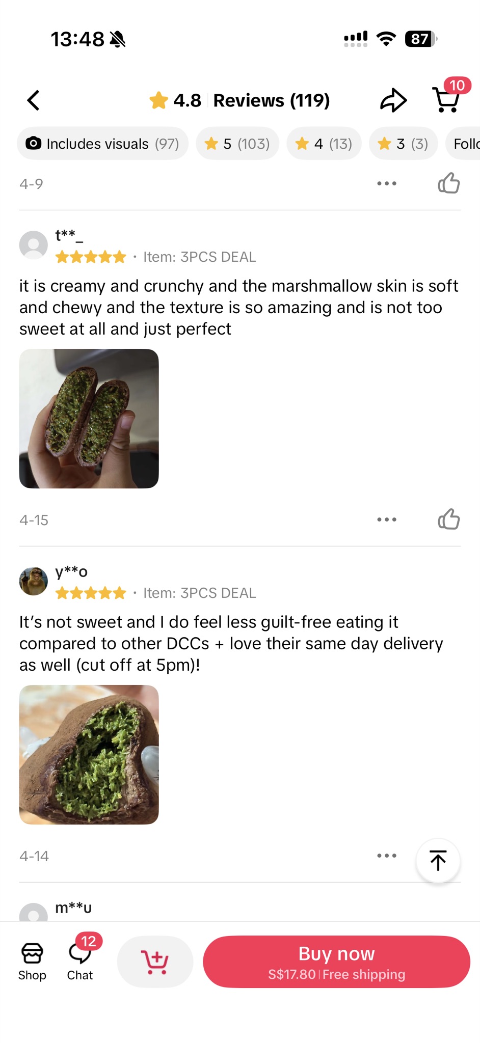 Customer photo: Dubai Chewy Cookie