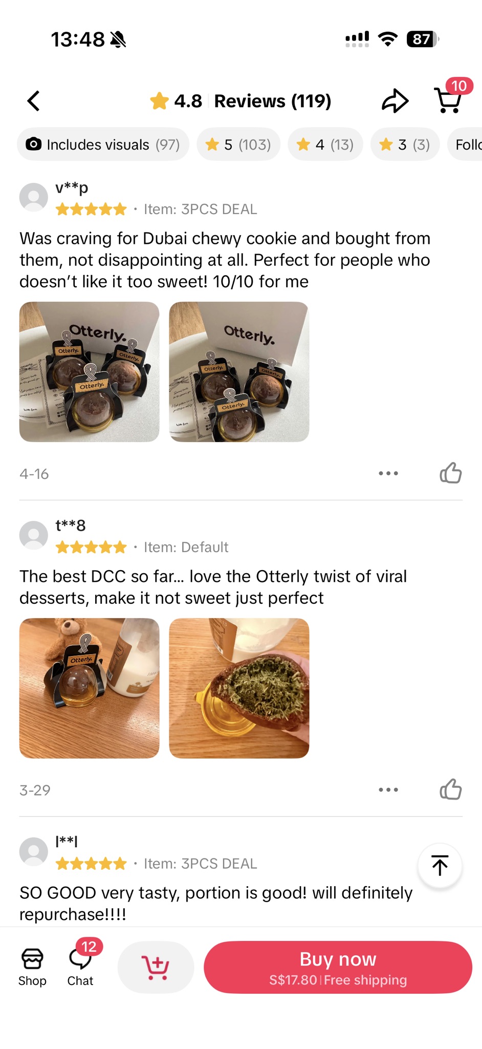 Customer photo: Dubai Chewy Cookie