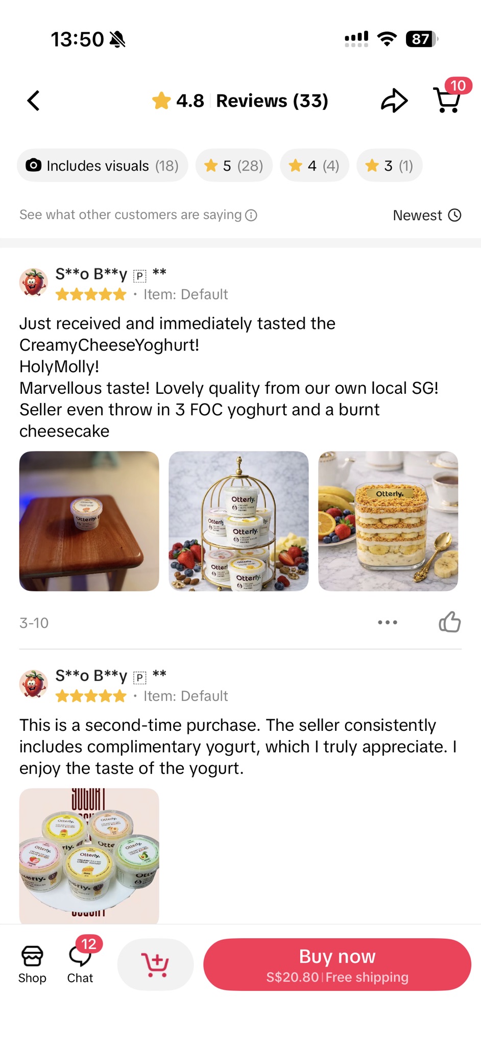Customer photo: Creamy Cheese Yogurt